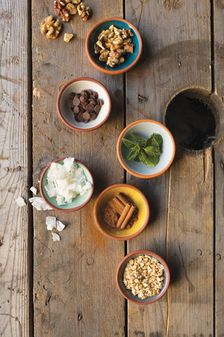 Now Designs pinch bowls feature unglazed exterior showcasing natural terracotta texture
