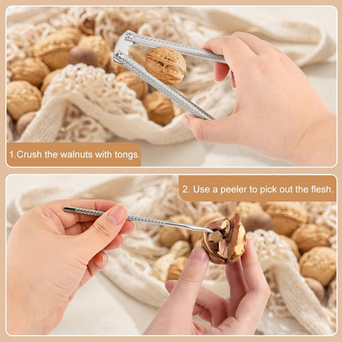 NOWHYX easy-to-clean utensils enhance nut and seafood meals.