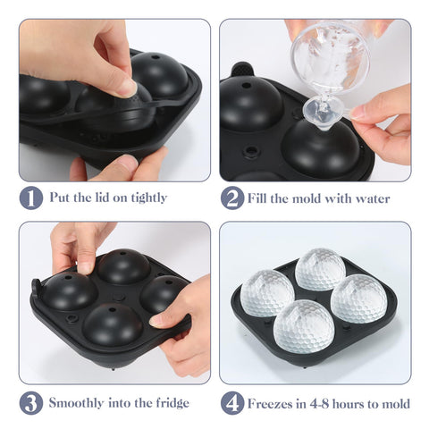 NowMaithis easy release silicone mold for quick ice ball removal.