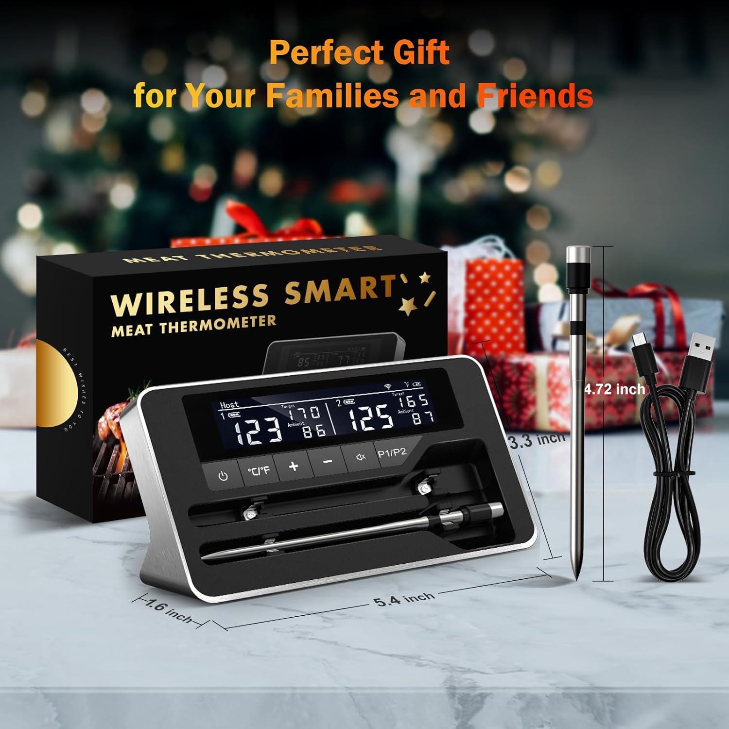 NoWoW LCD display with alarms keeps temperatures in view.