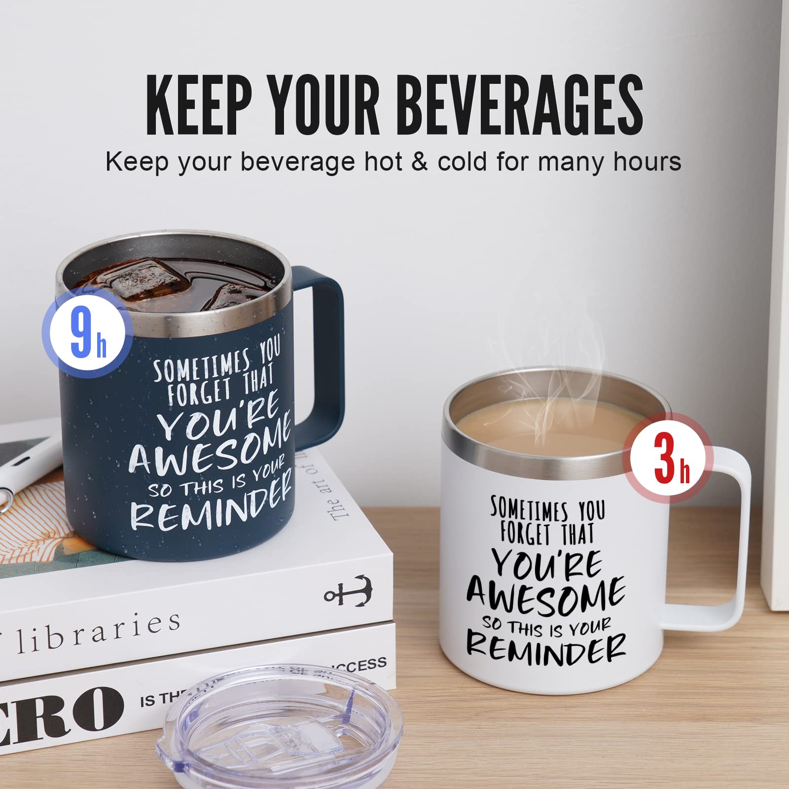 NOWWISH leak-proof lid and ergonomic handle prevent spills on the go.