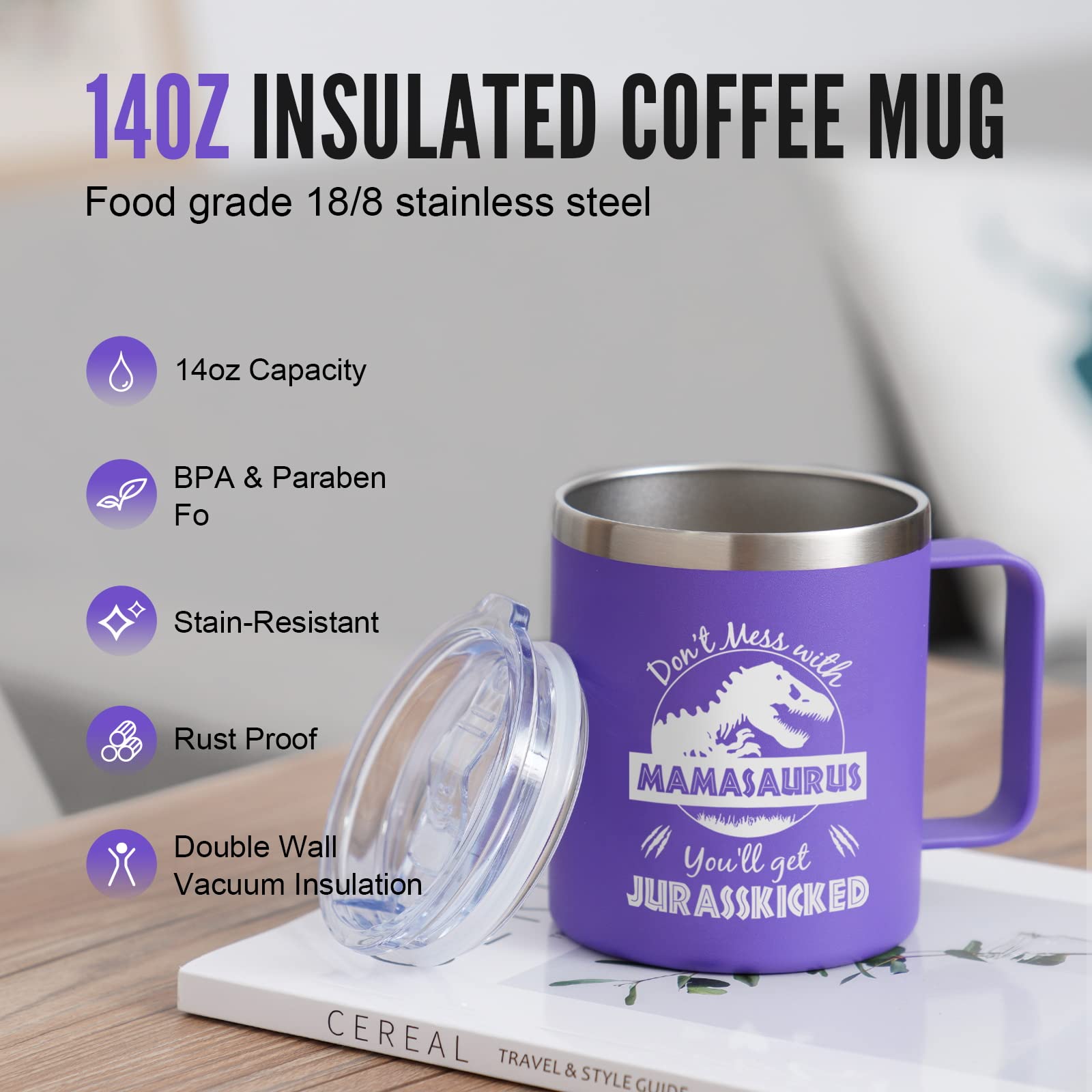 Premium stainless steel withstands daily mom life.