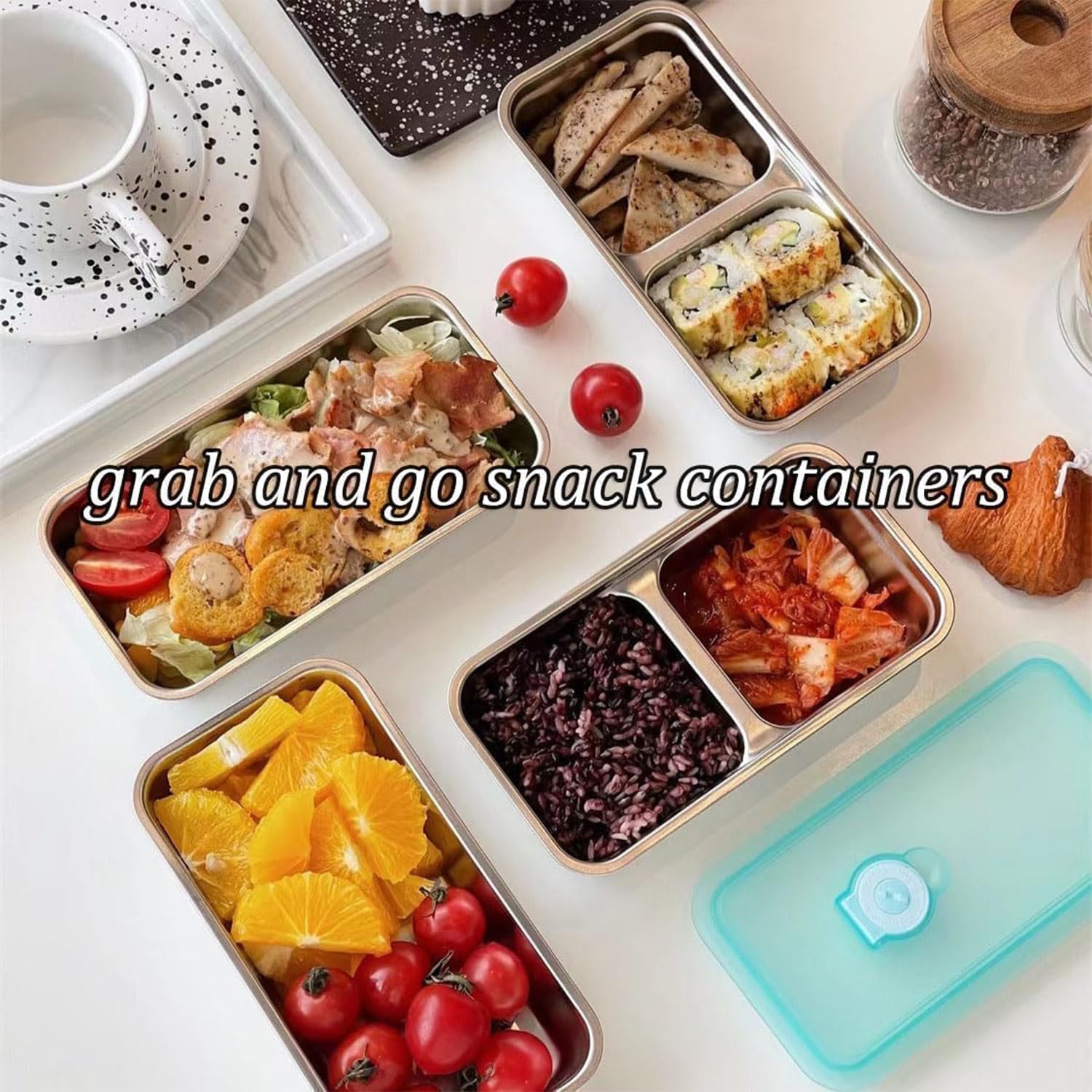 noxozoqm stainless steel snack box demonstrates durability for school lunches