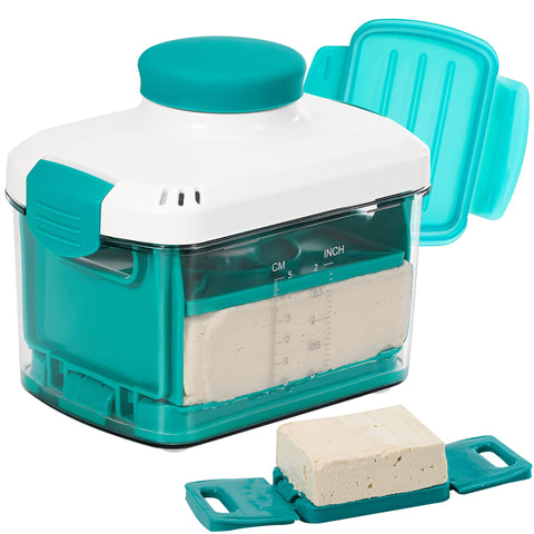 NOYA tofu press dial adjustment enables precise water removal.