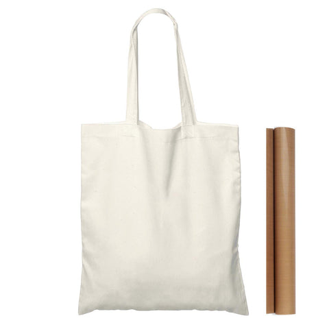 NPBAG natural cotton tote 15x16 flatlay for everyday carry and eco-friendly shopping