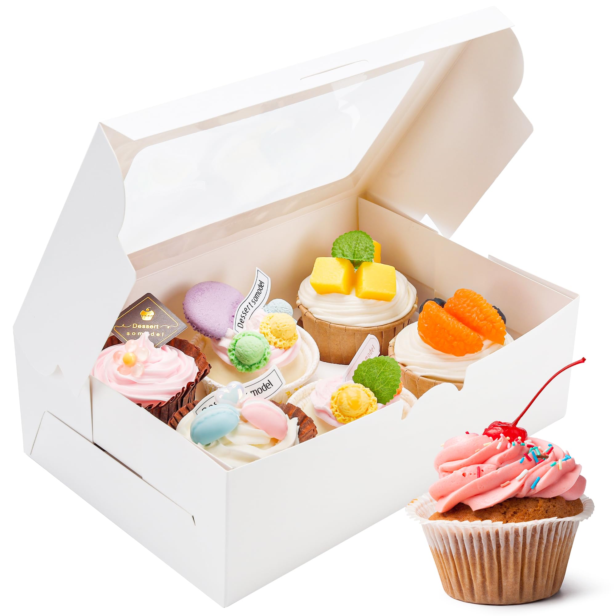 NPLUX 15-pack cupcake boxes with inserts show organized storage for events