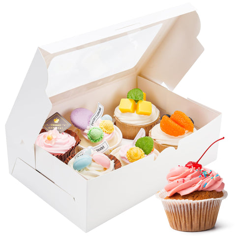 NPLUX 15-pack cupcake boxes with inserts show organized storage for events