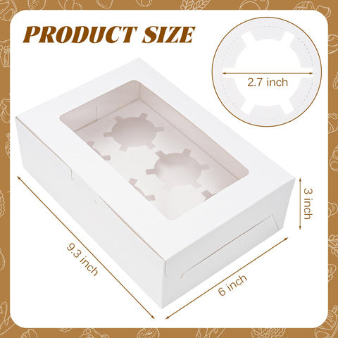 NPLUX cupcake box front window view displays treats clearly