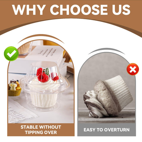 NPLUX deep dome lid showcases decorations while preserving moisture and freshness.