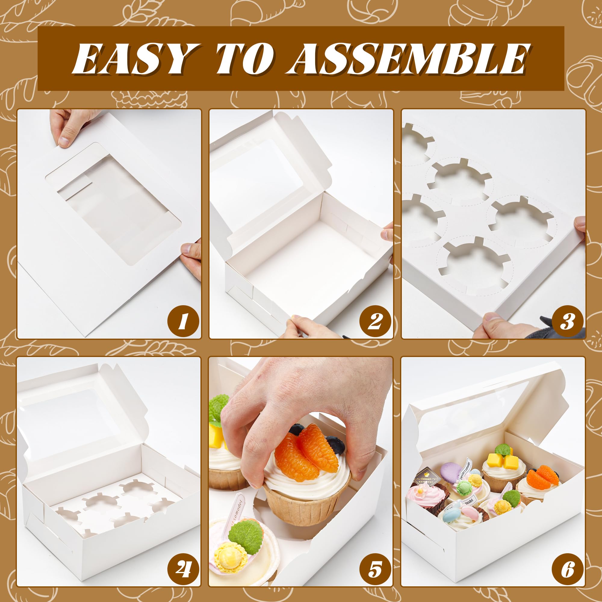 NPLUX easy-assembly cupcake box facilitates quick party packaging