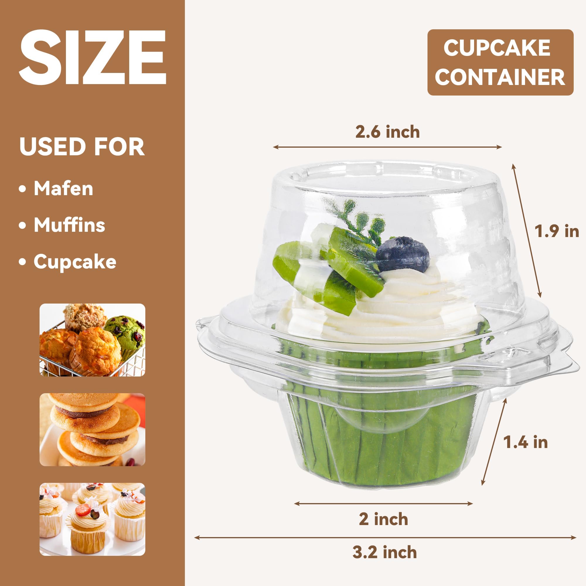 NPLUX stackable locking cupcake boxes keep contents secure and easy to carry.