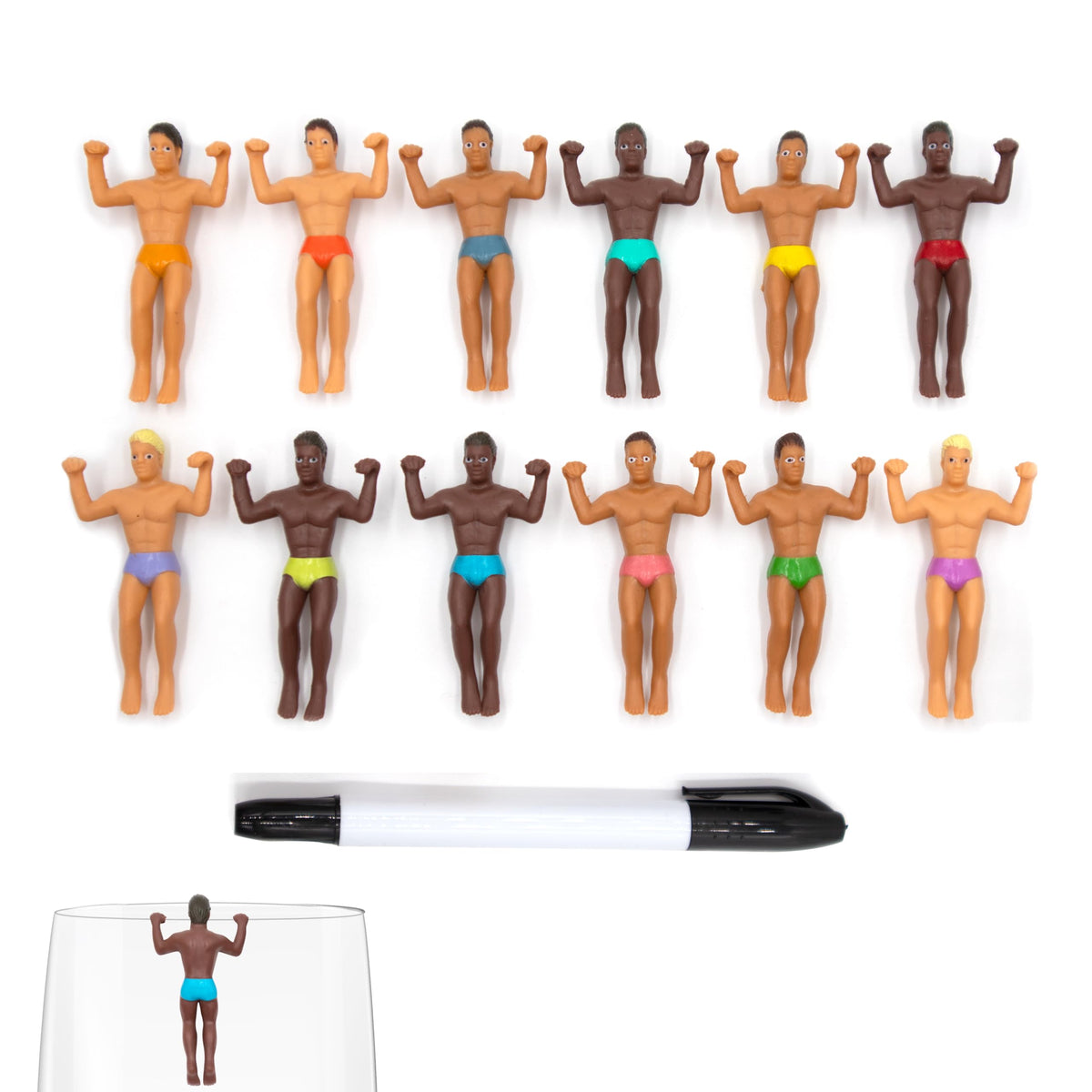 NPW Drinking Buddies drink markers on stemware prevent mix-ups at gatherings