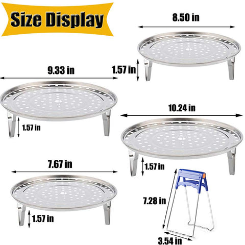 NRDBEEEC round steamer rack supports multiple layers for batch steaming
