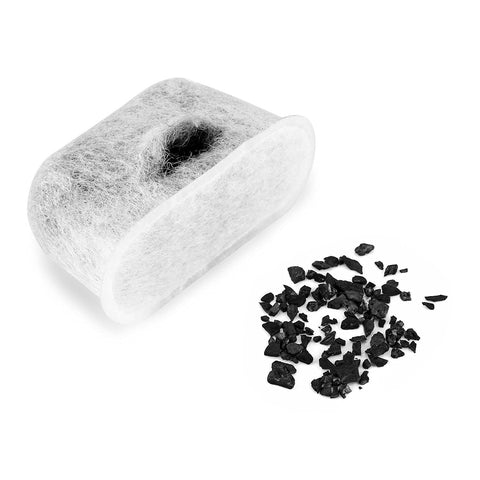NRP coconut husk charcoal filter highlights natural filtration for better coffee flavor.