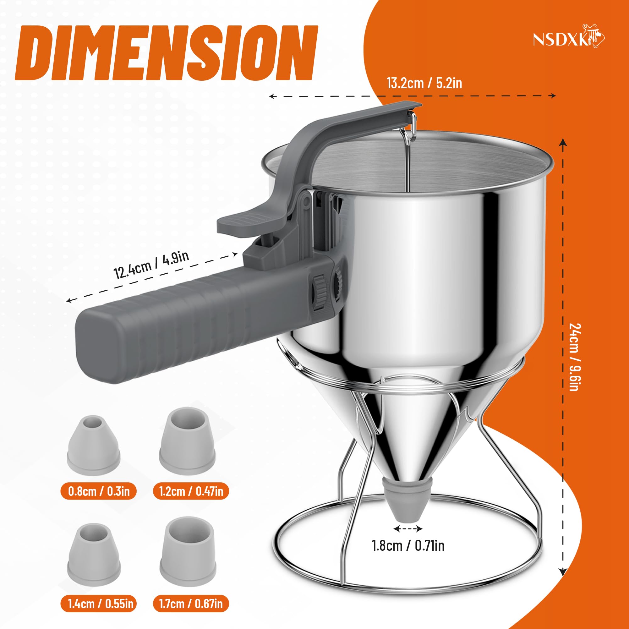 NSDXK leak free design minimizes counter mess.