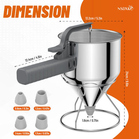 NSDXK leak free design minimizes counter mess.