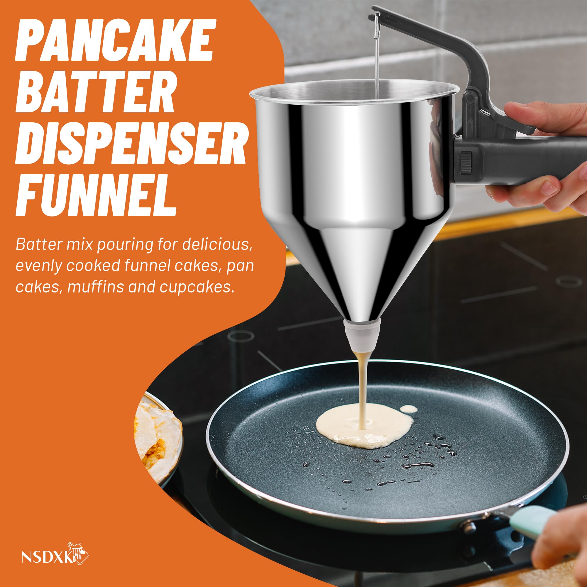 NSDXK stainless steel body resists rust for long lasting use.