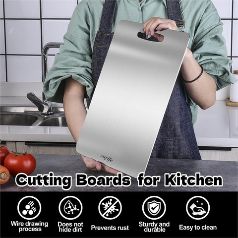 NSLLL titanium cutting board back 11-5x8 for meat; durable surface resists scratches.