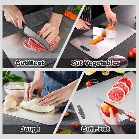 NSLLL titanium cutting board front 14x10 for fruits and vegetables; lightweight for daily use.