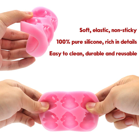 NSSHEL food-grade silicone skull mold safe for fridge and oven.