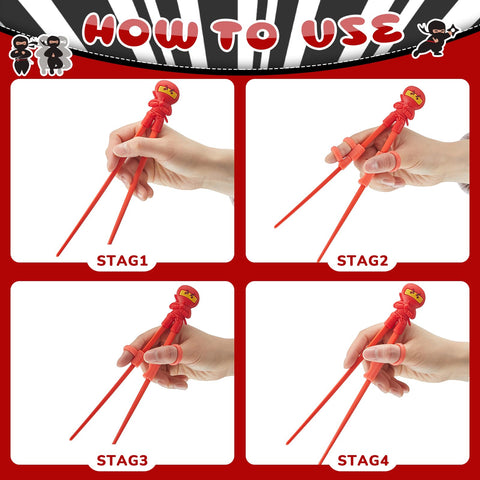 Nuanchu ninja-chopsticks gift set for birthdays or holidays encourages skill development.