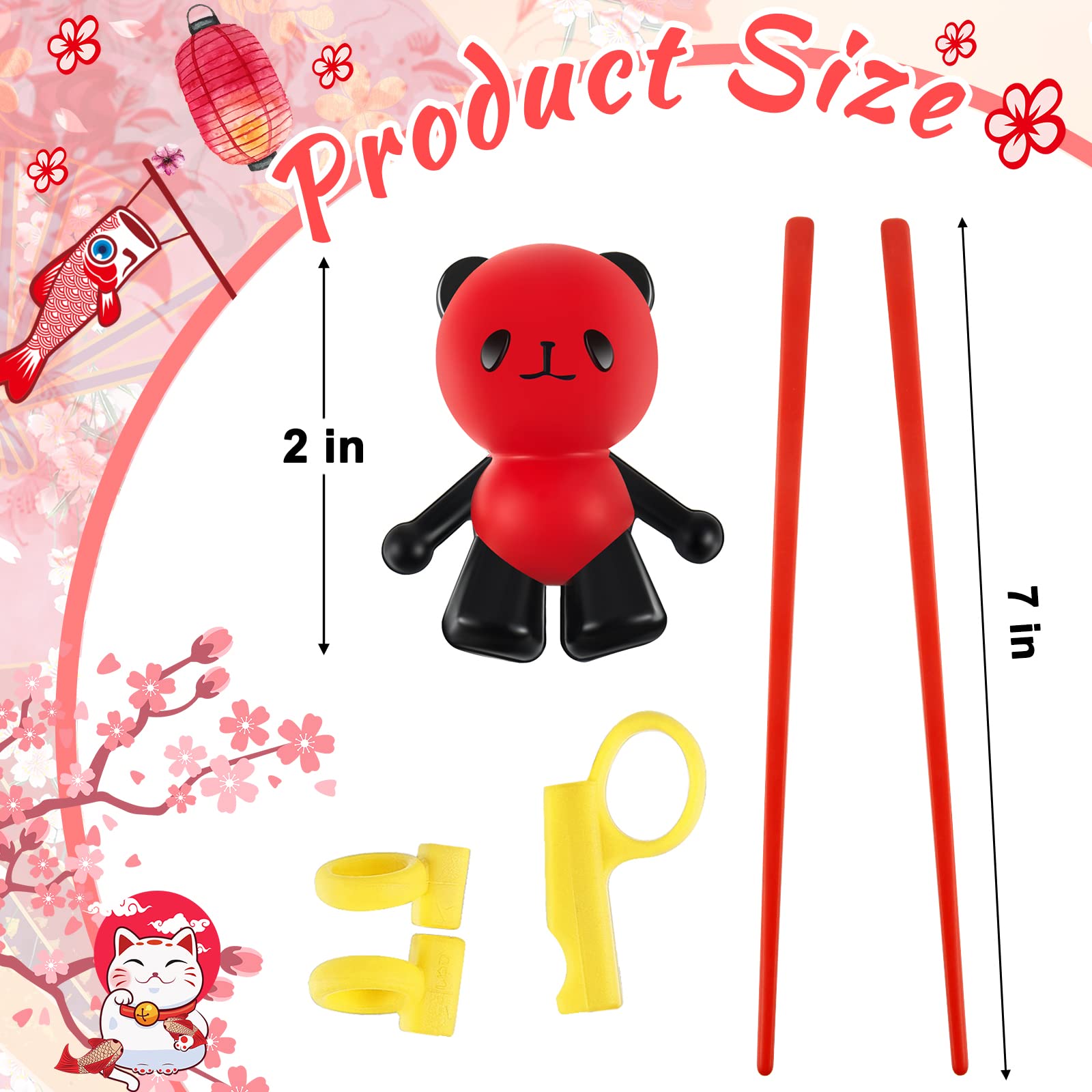 Nuanchu cat-style training chopsticks with silicone grips for easy handling
