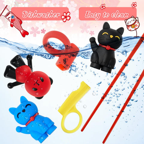 Close-up of Nuanchu detachable learning helper on training chopsticks