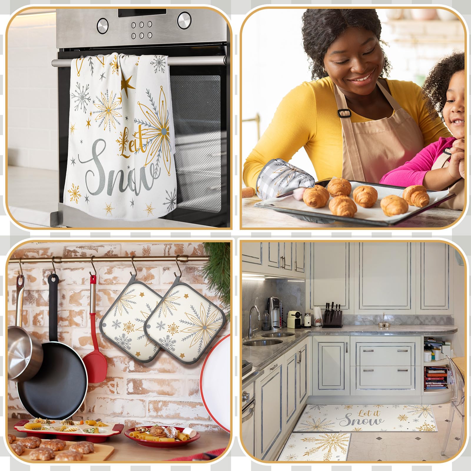 Nuanchu kitchen rug 31.5x19.69 inch adds warm decor and anti-slip comfort.