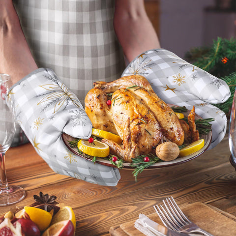 Nuanchu oven mitts offer cozy grip and heat protection for baking and cooking tasks.