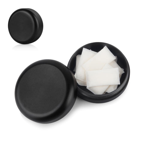 NuBonsey Zyn metal container shows pocket-friendly design for on-the-go pouches.