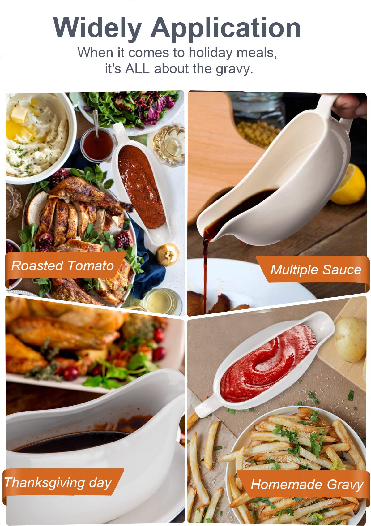 Nucookery porcelain saucer complements gravy boat for dressings.