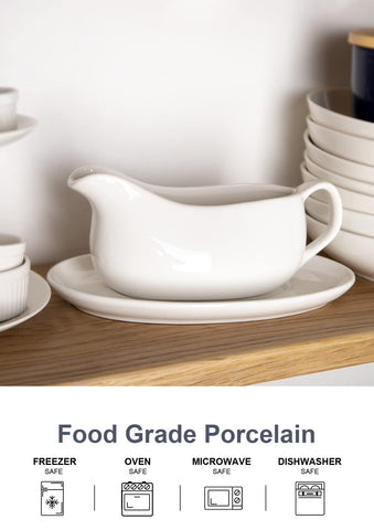 Nucookery microwave-safe gravy boat warms sauces quickly.