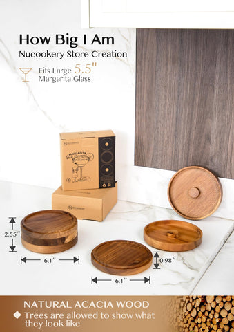 Nucookery salt and sugar rim tray with separate compartments for flavor variety