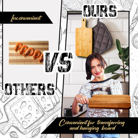 Nuenen acacia board with handle for elegant cheese service