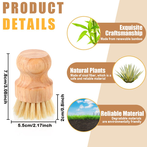 Nuenen sisal bristles tackle tough stains on pans without scratching.