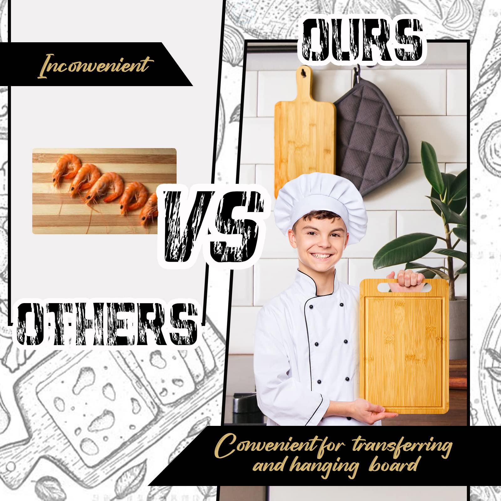Nuenen bamboo pizza board, perfect for slicing and presenting pizza at gatherings.