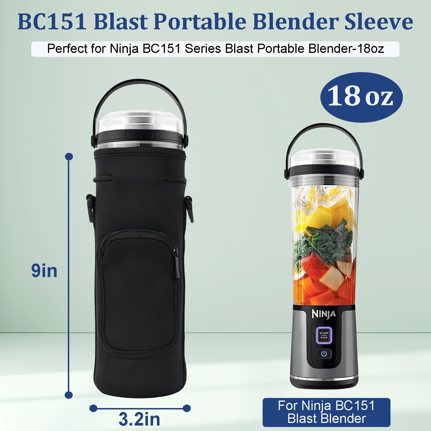 NUENSS-ROR shoulder strap sleeve keeps the blender handy during commutes