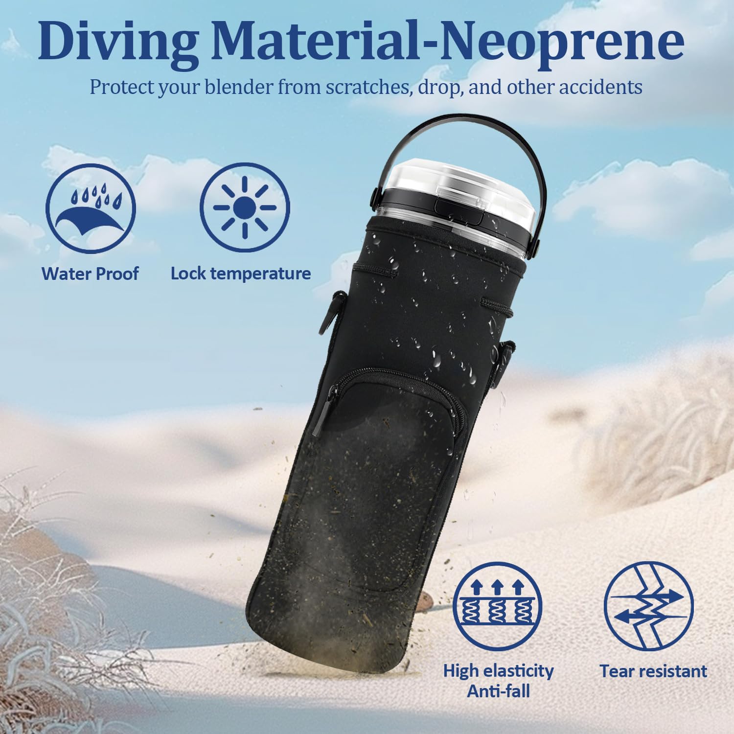 NUENSS-ROR waterproof neoprene material protects against scratches and moisture