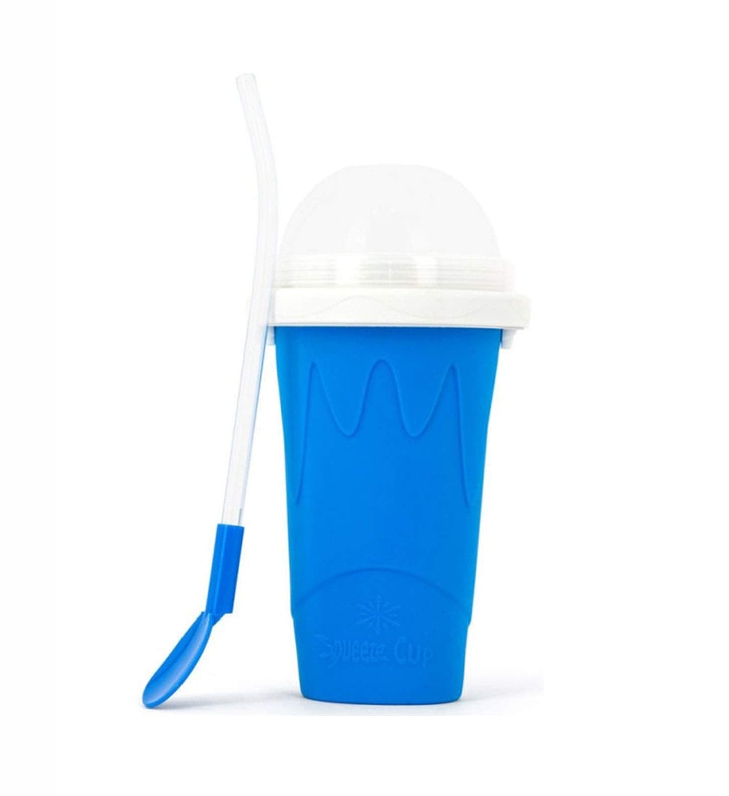 NUFR Slushie Maker Cup showing quick-freeze action for instant chilled drinks