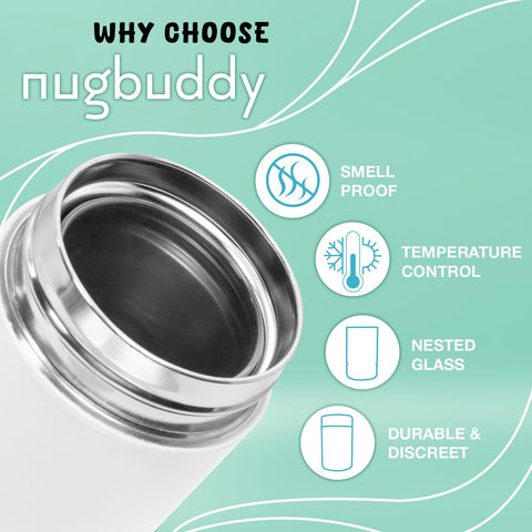 Nugbuddy Mini UV-protected exterior preserves flavor and scent.