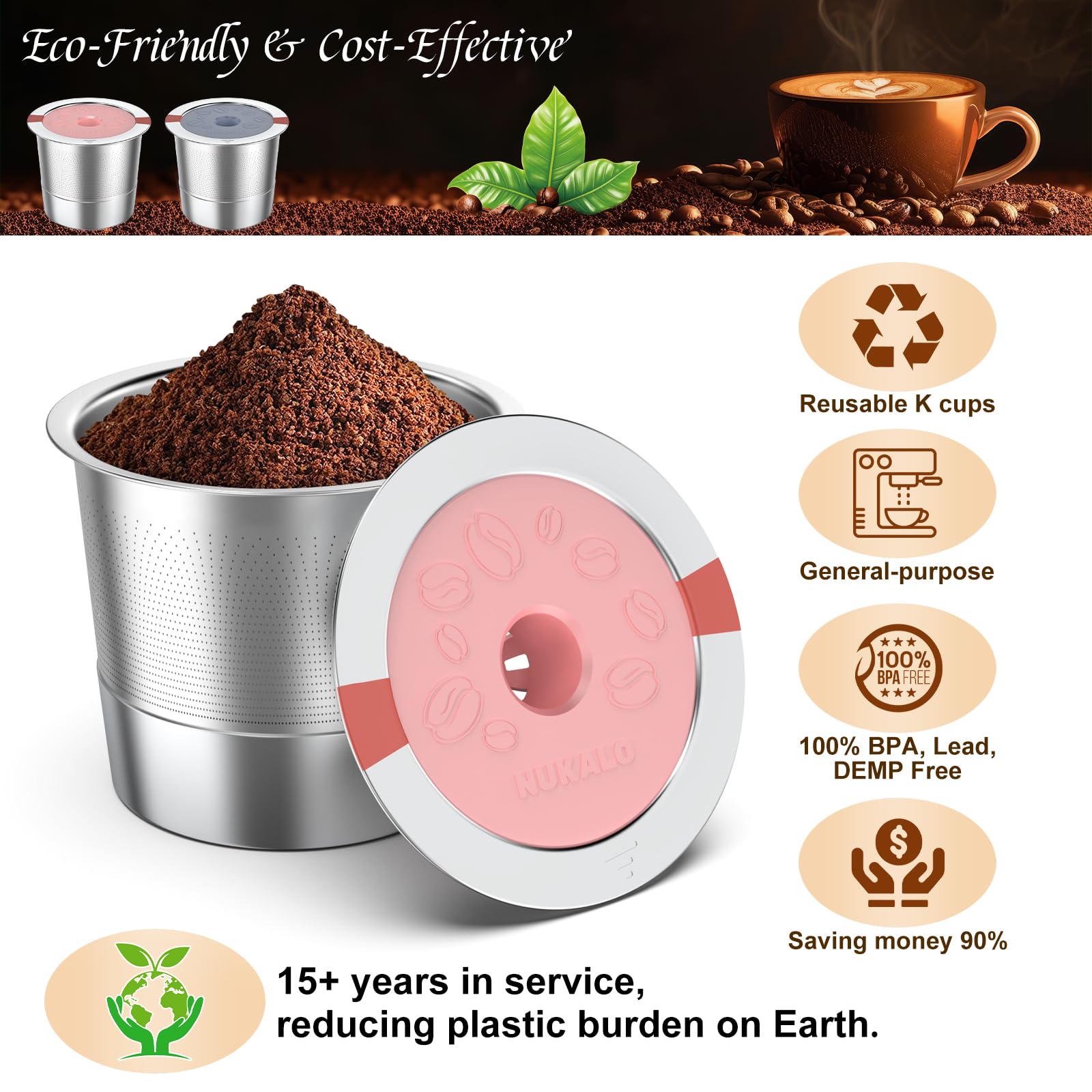 NUKALO dishwasher safe kcup enables easy cleaning after busy mornings