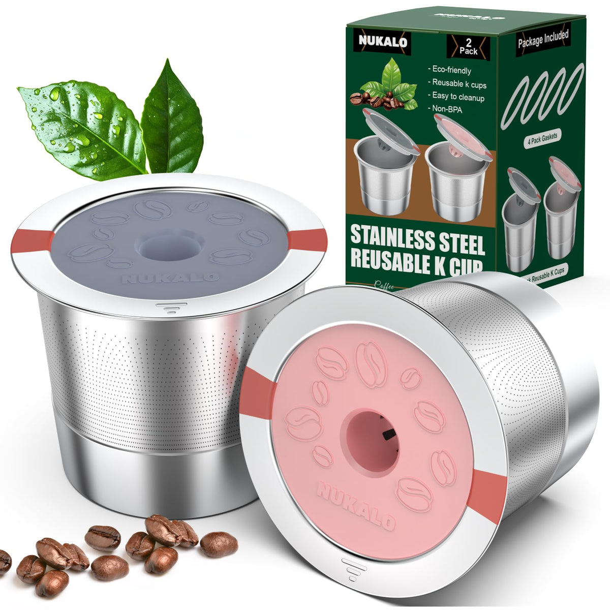 NUKALO K-Cup pink lid demonstrates stylish, eco-friendly design for daily Keurig brews