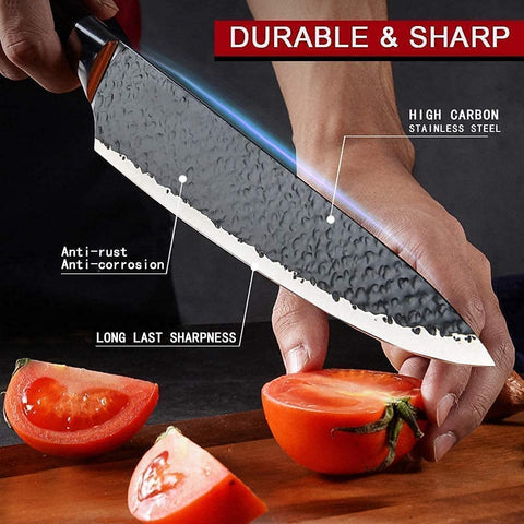 Numola 8-inch carving knife with clean, even slicing for roasts.