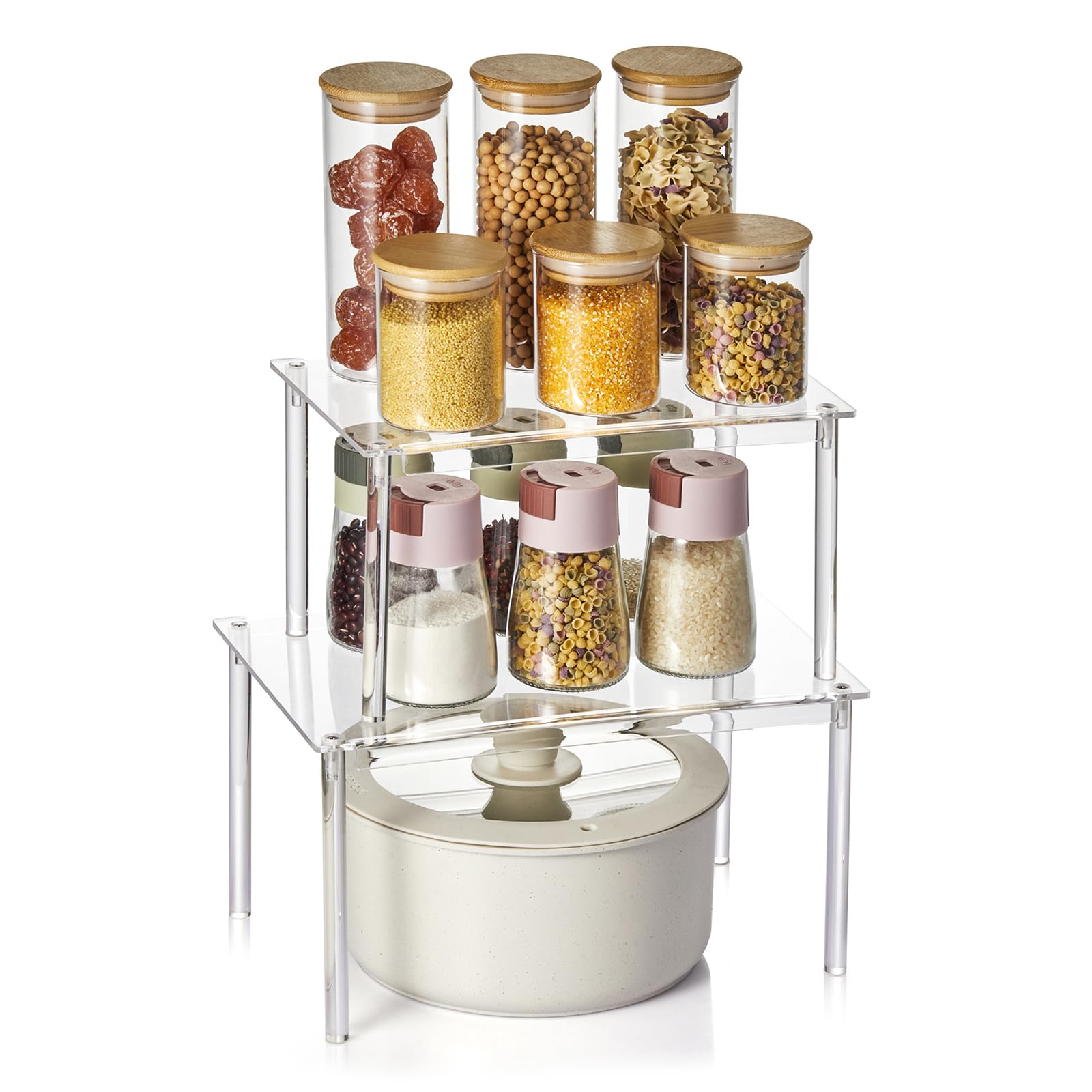 Nuoex Clear Acrylic Display Riser elevates items for easy visibility and access.