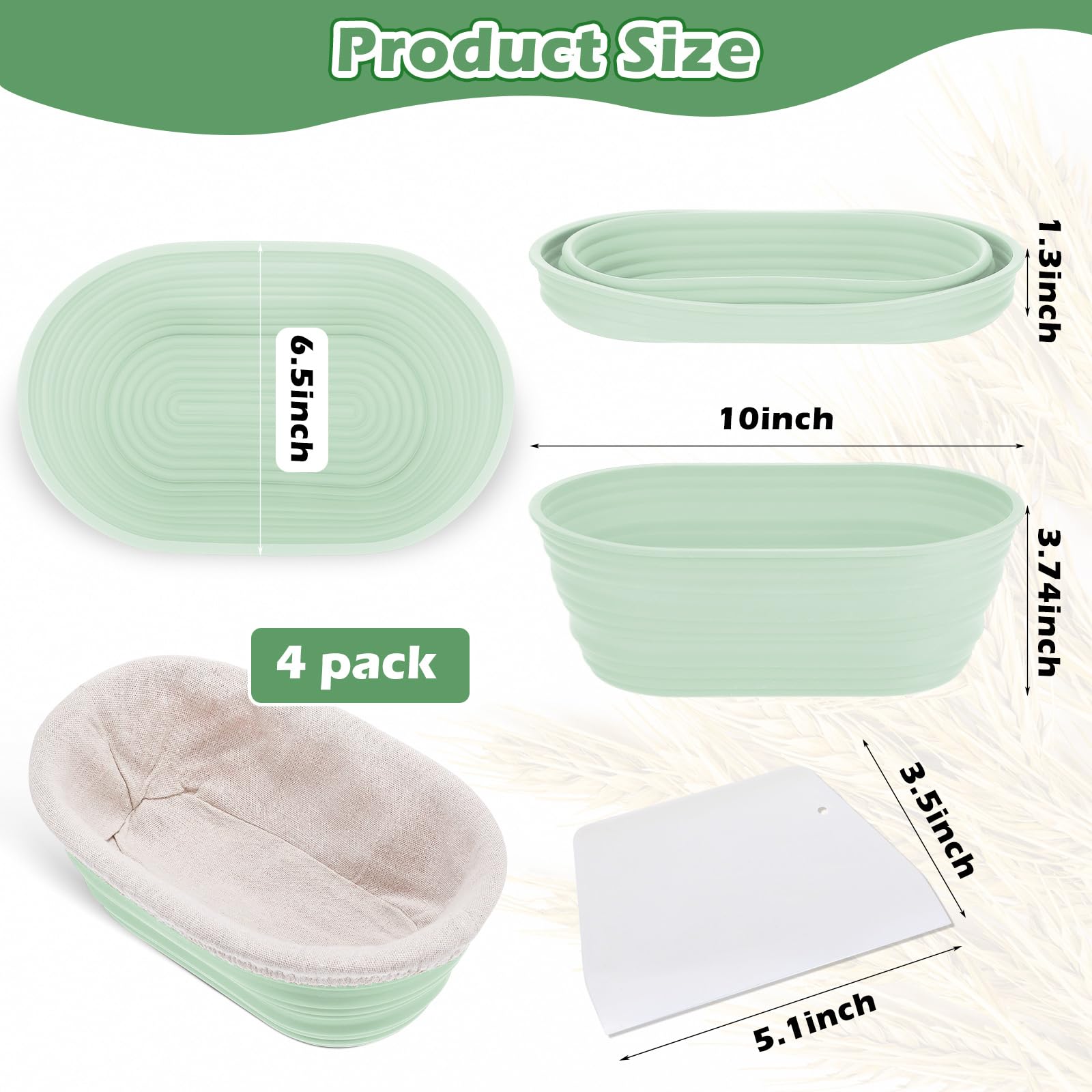 Nuogo dust-protection covers fit the bread proofing baskets