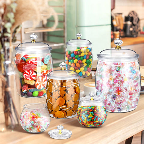 Nuogo 30oz clear jar with lid versatile for spices, candies, or decor.