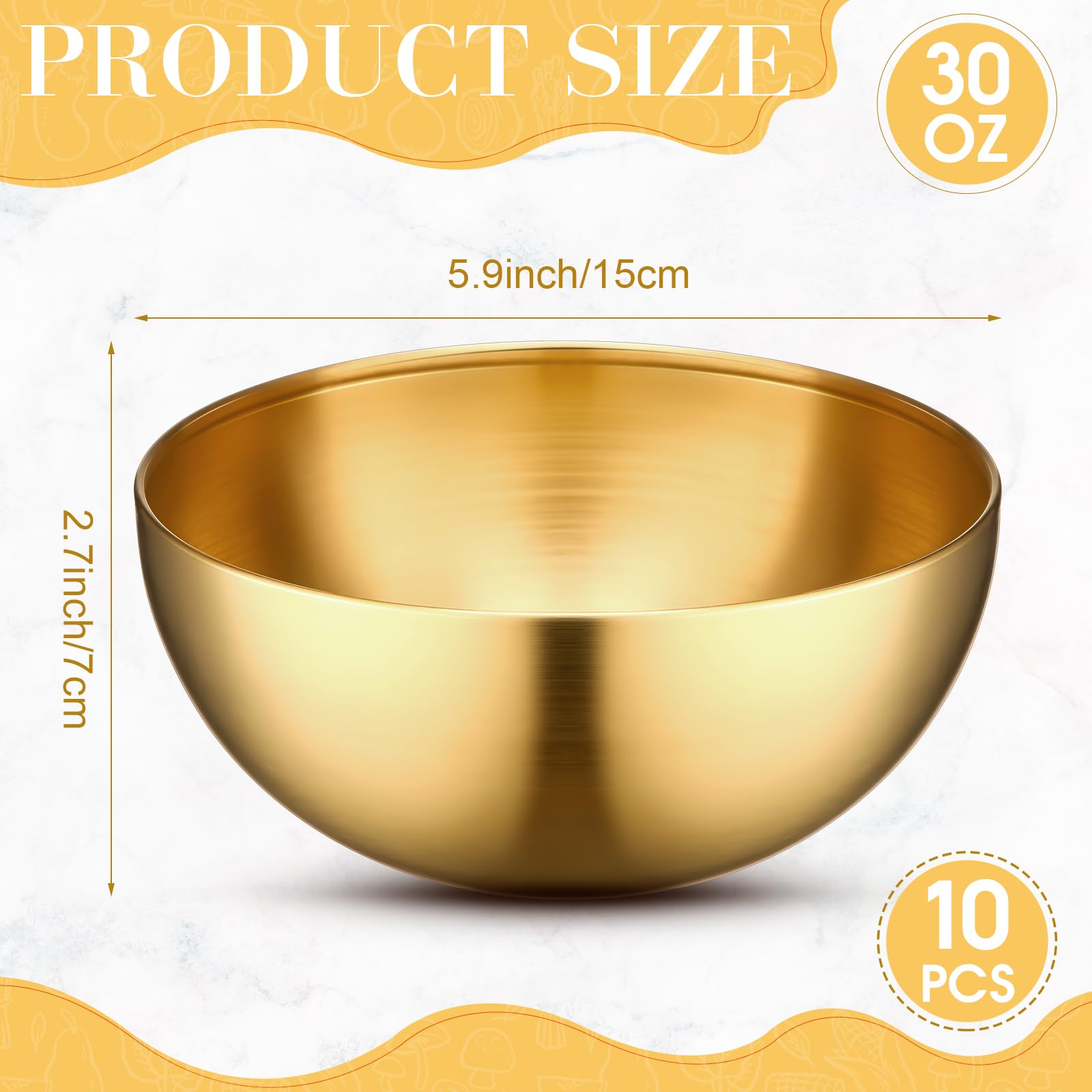 Nuogo 30-ounce mixing bowls with smooth edges for safe use