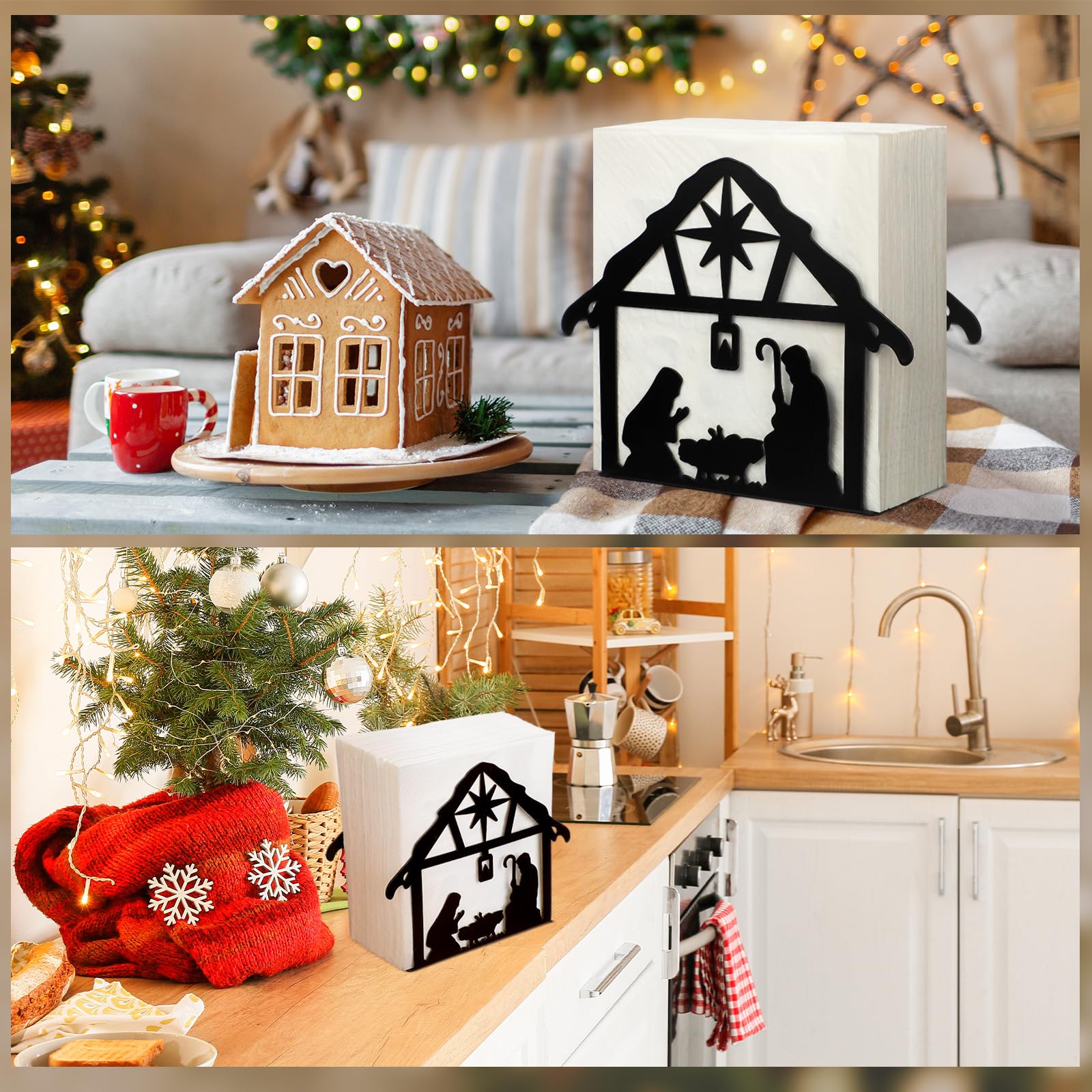 Nuogo kitchen and party napkin holder adds practical elegance.