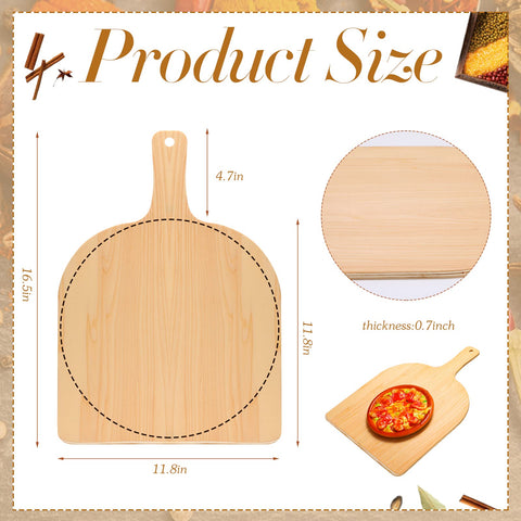 Nuogo wooden pizza spatula with sturdy handle for stable serving.