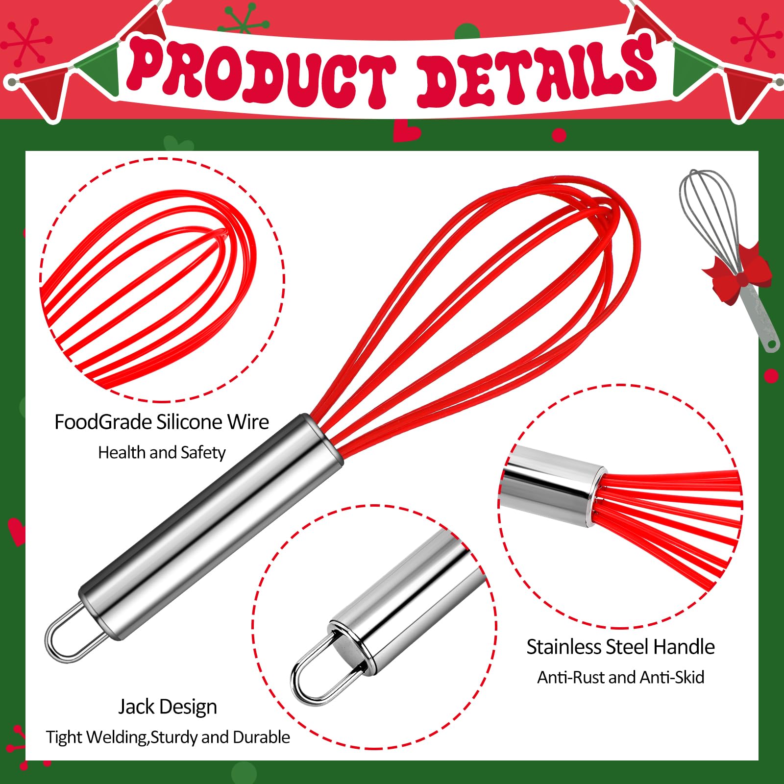 Nuogo red Christmas ribbons perfect for decorative gift wrapping.